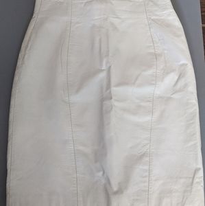 White Leather Skirt